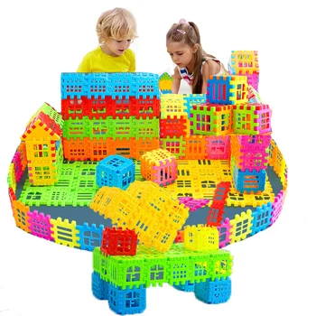 Блок Пластмасови блокове на Детски Настолни Играчки-пъзели Детски Домашни Монтажни Блокове Пъзели, Urban Creative Ранното Образование