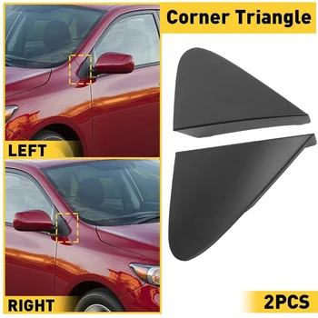 Висококачествена триъгълен капак Огледално покритие 60117-12010 60118-12010 Материал ABS черно Външен вид за за Toyota Corolla