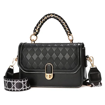 Висококачествени обикновена дамска чанта от изкуствена кожа Известната марка; Дизайнерска дамска чанта с широка каишка през рамото си; портмонета и чанти