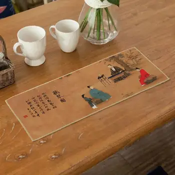 Висококачествено Чаено кърпа с китайски Рисунки, Мека кърпа, поставка за чай, изящна изработка, силно водопоглъщаемост, тенис на мат за дома