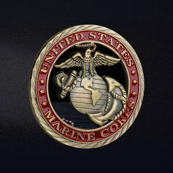 Военна възпоменателна монета на САЩ, Почетна значка на Корпуса на морската пехота, Колекционерски монети, Куха Метална икона, Събиране на монети