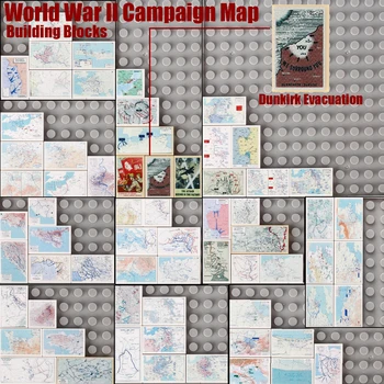 Втората световна война Карта на Европа градивните елементи на Съветската Немска Военна Фигурка Аксесоари на Западния Фронт, Северна Африка Берлин Тухли Играчки