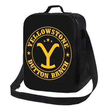 Дамска чанта-тоут Yellowstone Дътън Ranch с изолация за обяд, за многократна употреба термоохладитель, кутия за Bento, за работа, обучение, пътуване