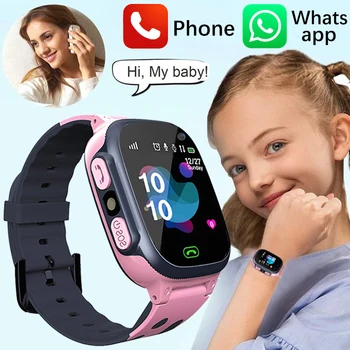 Детски Часовник Покана Kids Smartwatch за Деца GPS SOS Водоустойчив Умни Часовници с Проследяване на Местоположението на SIM-карти Детски Часовник