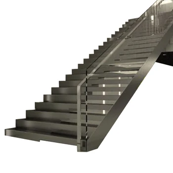 директен стълбище висококачествено дървено стълбище с модерен дизайн от стоманена конструкция