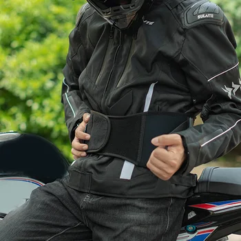 Дишащ Колан за Подпомагане на кръста на оф-роуд, Защитно Облекло, за мотоциклет, Черен