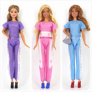 Ежедневни Дамски дрехи стоп-моушън дрехи Подарък за момичета Модни аксесоари за кукли Тениска Ръчно изработени Ежедневни майк 30 см кукла