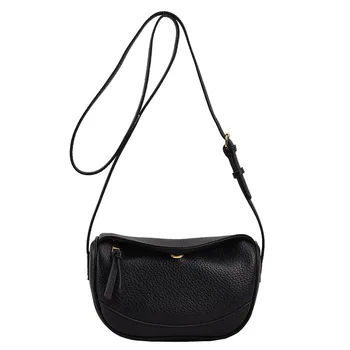 Ежедневни Дизайнерски дамски чанти през рамо, модерна чанта на рамото, Универсални дамски чанти, Маркови Прости овални чанта от качествена кожа, Женската чанта