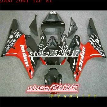 Ей-Обтекател 2000 2001 YZFR1 червен черен ABS Обтекатели За YZFR1 2000 2001 Комплект обтекателей Подходящ за YZF R1 20 за Yamaha