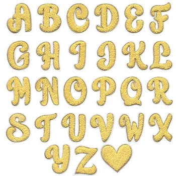 Жълто Кърпи, Избродирани букви, Нашивка с името на ивици с азбука, Стикер на детски дрехи, Чанти, Иконата 