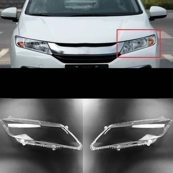 За Honda City 2015-2018 Капачка лява фаровете на колата лампа Прозрачен Корпус фарове Аксесоари За замяна на обектива