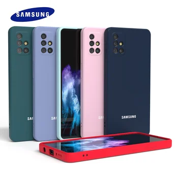 За Samsung Galaxy A51 A71, ултра-мек силиконов калъф 4G, A 51 71, висококачествен Копринен на Допир Със защитен корпус за фотоапарат