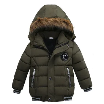 Зимно яке За малки момчета, дрехи от 1 до 6 години, Удебелена топло яке, Детски Ветрозащитное палто на лигавицата с качулка, детска зимна мода яке