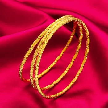 Златна магазин с гривната three sons III Виетнам от масивно злато тънък кръг модни аксесоари word за жени гривна бижута