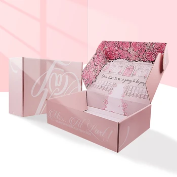 индивидуален дизайн на Едро, в индивидуални опаковки за сватбени подаръци, кутии от гофрирана хартия