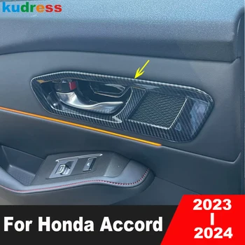 Интериорът на вътрешната дръжката на вратата на Купата За Honda Accord Седан 2023 2024 Покритие от въглеродни влакна, Аксесоари за интериора