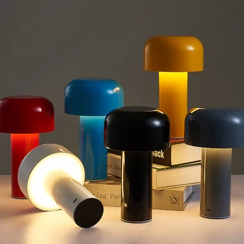 Италианската Дизайнерска Гъби Настолна лампа Night Light Преносима Безжична Сензорна Акумулаторна Декоративна лампа USB Нощна лампа Настолна лампа