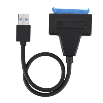 Кабел-адаптер за твърд диск USB 3.0-Поддръжка на SATA кабел-адаптер UASP 22pin Кабел-адаптер външен твърд диск за 2,5-инчов твърд диск SSD
