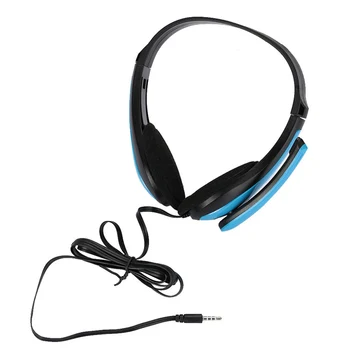 Кабелни слушалки с жак Micphone 3,5 мм, компютърни слушалки, игрална над ухото слушалки за преносими КОМПЮТЪР, стерео уредба с един отвор