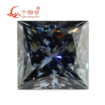 Квадратна форма на 0.5 ct -5ct на Едро сиво муассанит диамантена диаманти, скъпоценни камъни за бижута
