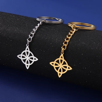 Класически Ирландски келтски възел вещици Vassago, мъжки и дамски медальон от неръждаема стомана, амулет за късмет, подарък за парти, бижута