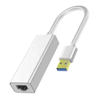 Конвертиране на данни, стабилна прехвърляне, USB3.0 до RJ-45 Ethernet адаптер, аксесоар за лаптоп