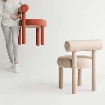 Креативен маса за Хранене, стол Wuli Nordic Designer, Модерен минималистичен Домашен стол с облегалка, Стол за почивка в хотел, Ресторант, мека чанта с облегалка, стол