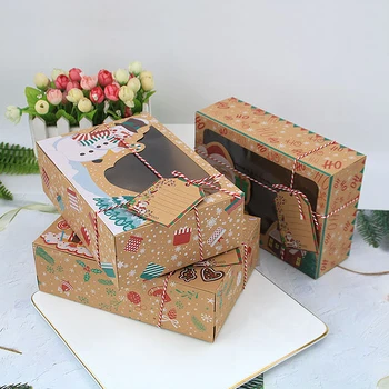 кутия шоколадови бонбони от крафт-хартия 12шт., Подарък кутия с панделка, Кутия за опаковка на 