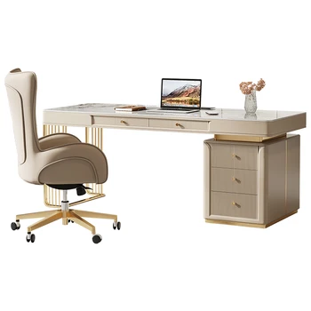 * Лесен луксозен бюро Модерен минималистичен desk Дизайнер Висококачествен творчески домашен компютър часа