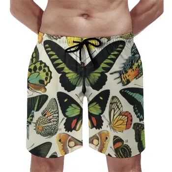 Летни плажни шорти с пеперуди Darkacademia, Спортни къси панталони за фитнес, плажни шорти с пеперуди, Модерни и удобни топене