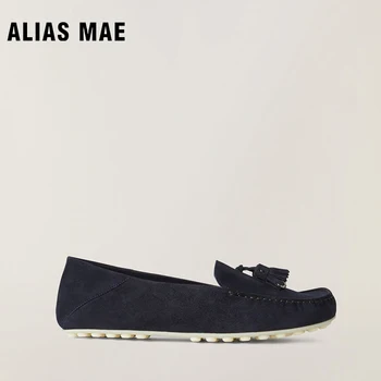Лоферы ALIAS MAE Мързел, ежедневни лоферы с ниско берцем от мек велур, прости есенни дамски обувки на точки с кръгла пръсти в западен стил