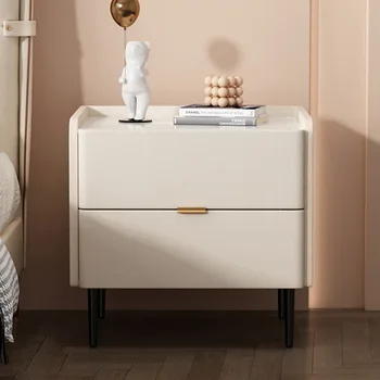 Луксозно нощно шкафче, Модерни малки сиви чекмеджета, Минималистичные Бели нощни Шкафчета, Естетичен дизайн хол, Мобилни мебели