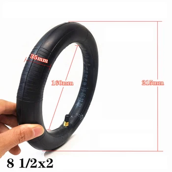 Лятна гума с вътрешна тръба за Подмяна на части електрически скутер, 1 бр, 8 1/2 x 2 (50-156), Електрически скутер с извит капак