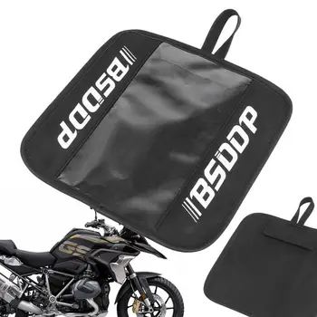 Магнитна чанта за мотоциклет, Водоустойчив седельная чанта за мотоциклет, на магнитен калъф за телефон на кормилото на велосипеда с фиксирани колани за мотоциклет