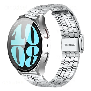 Метална Гривна За Samsung Galaxy Watch 6 5 4 40 мм 44 мм Каишка Калъф TPU Защитната Обвивка За Часовници Classic 43/47 мм 42/46 мм Correa