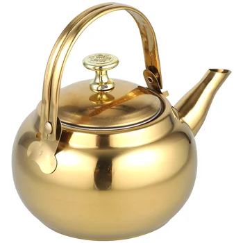 Метална Цедка От Неръждаема Стомана Изискан Чайник Здрав Чай Със Свирка Кипяща Битова Вода Кана За Приготвяне На Чай