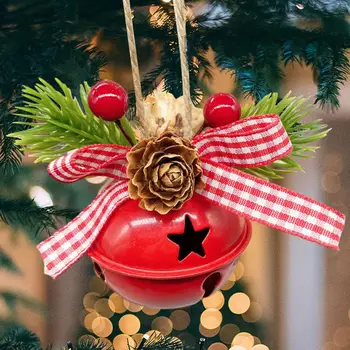 Метални Коледни Звънчета, Украси за Коледната Елха, Окачен Звънец, изящна изработка за Празнична украса за дома, Празничен Камбанка