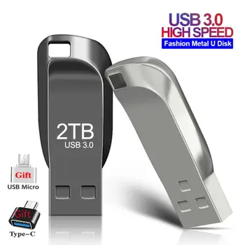 Метални Флаш памети Usb 3.0 2 TB Високоскоростен USB устройство Cle 1 TB Водоустойчив Карта 512 GB Memoria Usb TYPE C Stick Безплатна Доставка