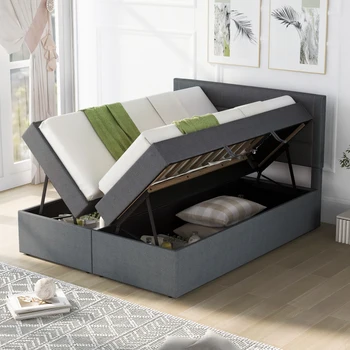 Минималистичная и модерно легло-платформа с мека тапицерия размер 