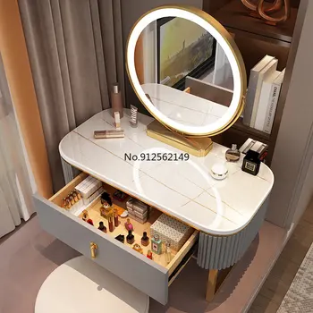 Модерен, Скандинавски Тоалетка Тоалетка С Огледало До Прозореца Малък Апартамент Тоалетни Масички За Кафе, Шкаф За Съхранение На Мебели За Спални Toaletka