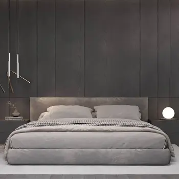Модерна проста кърпа изкуство Италиански минимализъм лукс начало спалня двойна стая