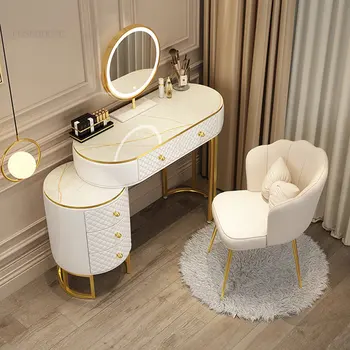 Модерни Европейски Скринове, мебели за Спални, Лесен Луксозен шкаф за съхранение на козметика, Вградени модерни минималистичные тоалетни масички