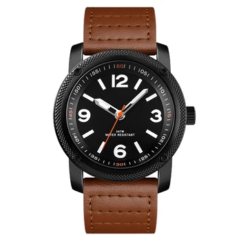 Модни Минималистичные кварцови часовници За Мъже 30 м Водоустойчив ръчен часовник с кръгла циферблат