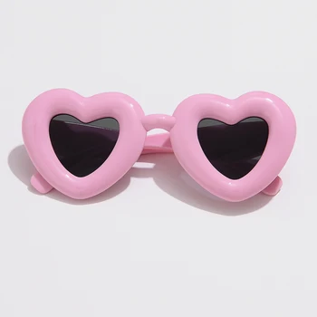 Модни слънчеви очила във формата на сърце в стил хип-хоп, Пънк, Женски, мъжки, модни Маркови дизайнерски Слънчеви Очила на ярки цветове, Очила с UV400