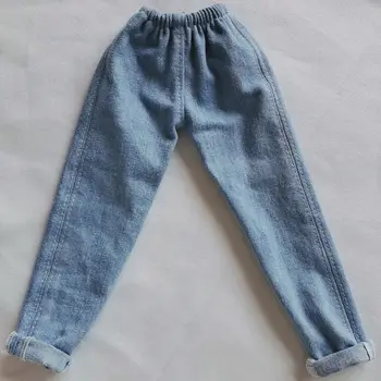 Модни стоп-моушън облекло 1/4, дънки, тесни дънкови скъсяване на панталони, играчки за момичета 