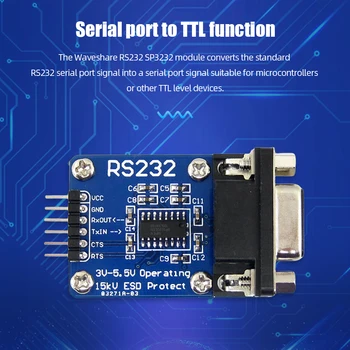 Модул Waveshare RS232 SP3232 Чип SP3232 RS232 в TTL Сериен Полосовой Сериен Кабел Конвертор TTL DB9 В Заплащане на датчиците TTL