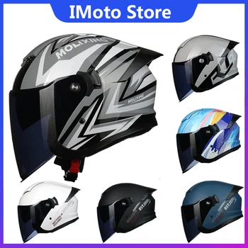 Мотоциклет шлем с открито лице за мъже и жени, сезон полушлем, зимна индивидуален каска на мотоциклет, пълен с каска за мъже и жени