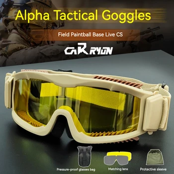 Мъжки балистични военни точки Alpha 3 лещи, тактически армейските слънчеви очила САЩ, Очила с каска, Въоръжени с Очила, Спортни очила на открито