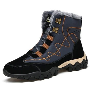 Мъжки спортни обувки, Зимата е Топло Плюс Размер 38-47 Горещи Памучни Зимни Обувки Открит Планински Туризъм Обувки Мъжки Топлинни Обувки Лов