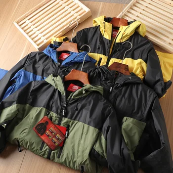 Мъжки якета, водоустойчив военно яке с качулка, Ветровка, Спорт на открито, на Къмпинг, еластично палто, мъжки дрехи, финото палто